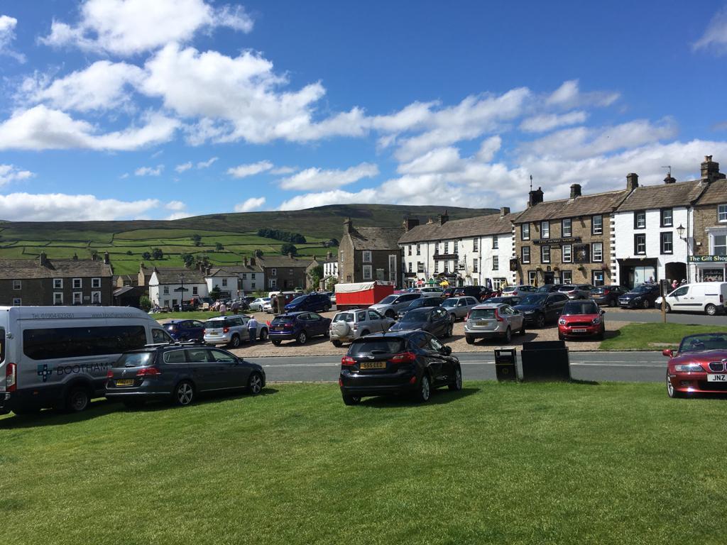 View of Victoria Cottage from the village green in Reeth, North Yorkshire